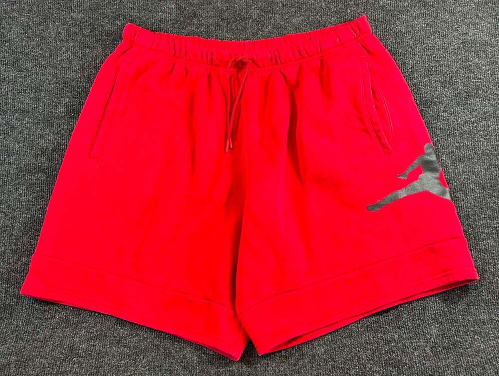 Jordan Jumpman AIR Fleece Sweat Shorts Gym Red Black Men's XXL